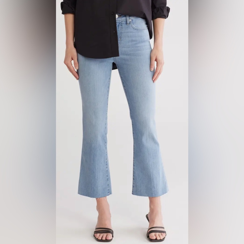 Frame Raw Crop Mini Bootcut Jeans
